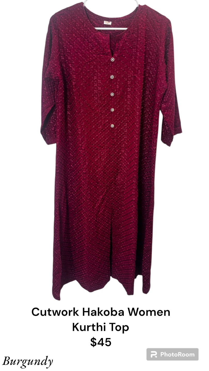 Cutwork Hakoba Women Kurthi Top - photo 3