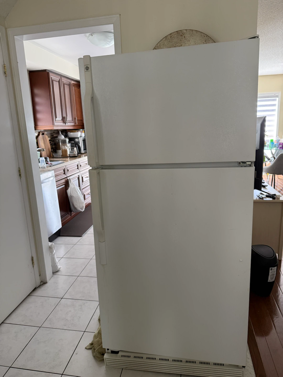 GE White Top Freezer Refrigerator