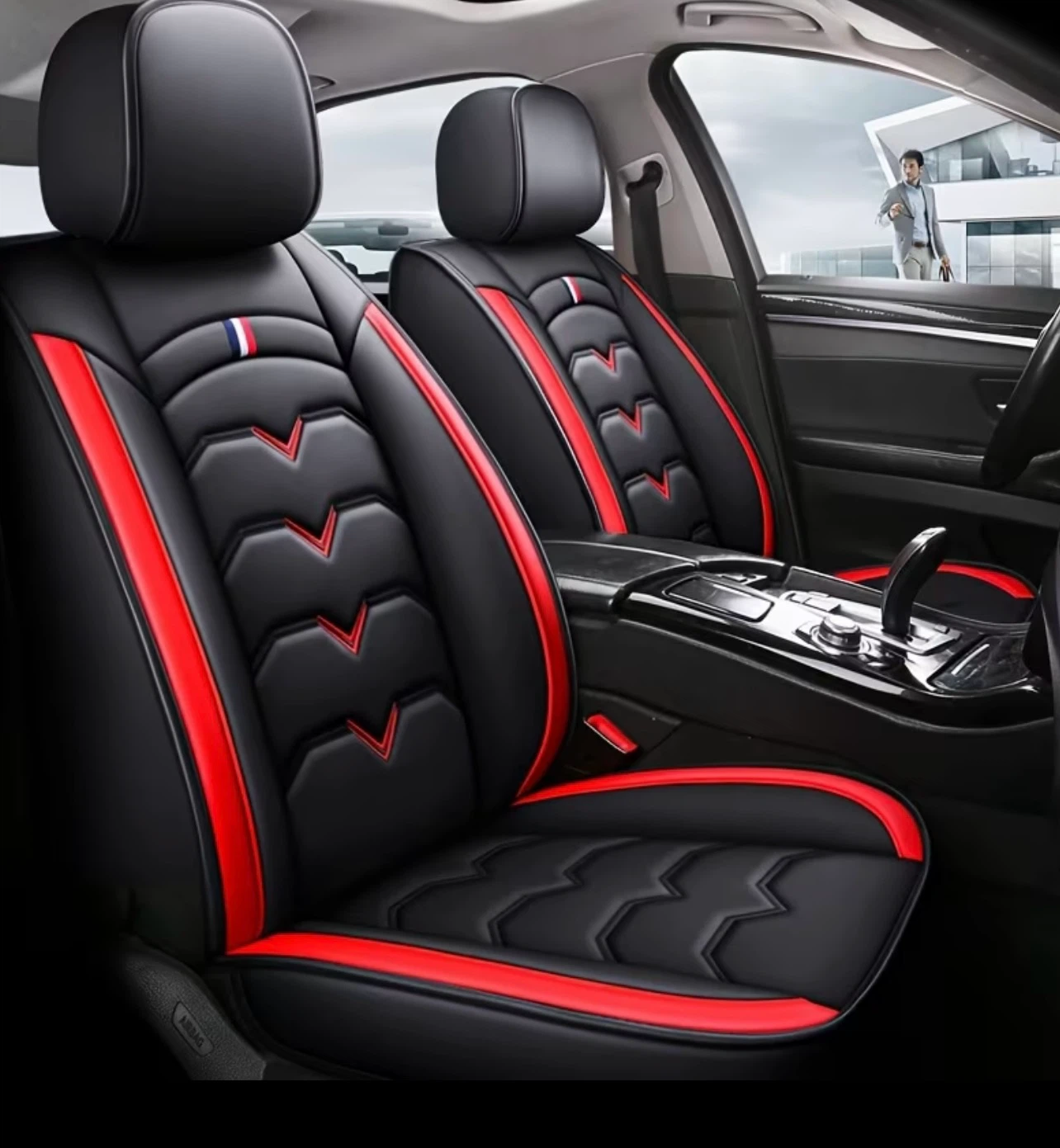 Black and Red Car Seat Covers (Set)