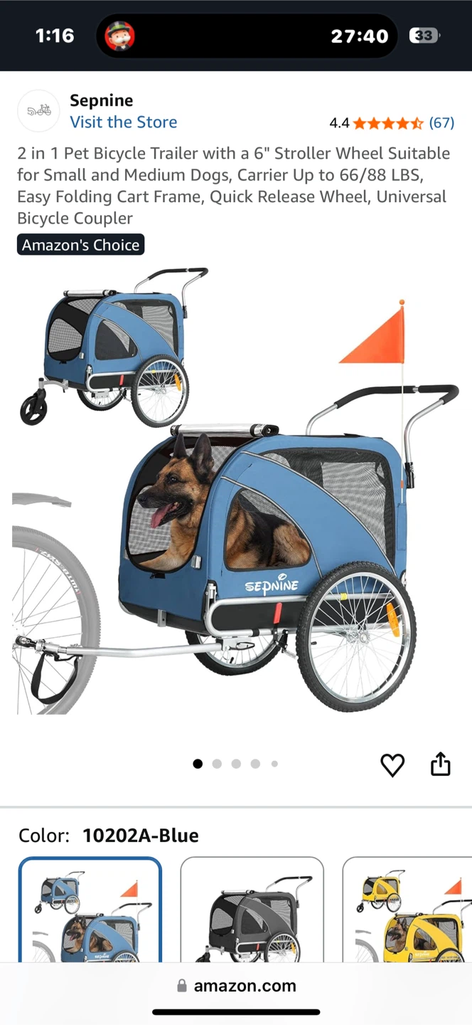 3 in 1 Pet Bicycle Trailer - photo 2