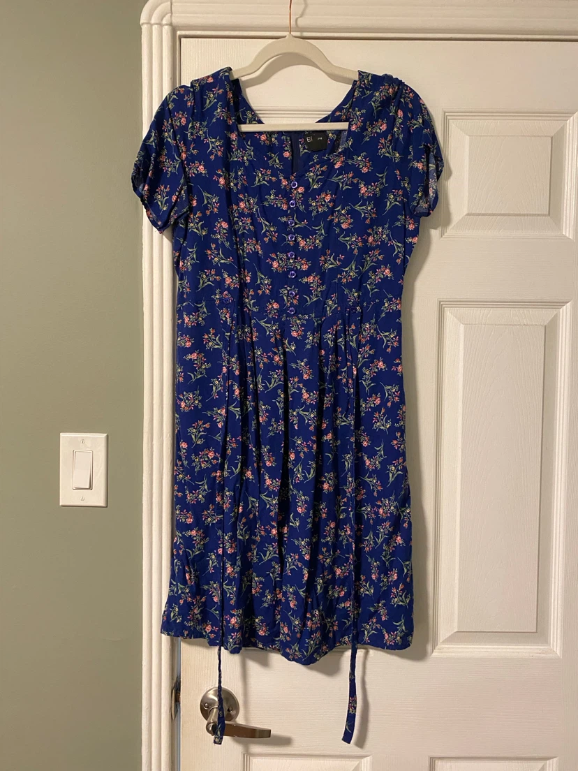 Blue floral dress