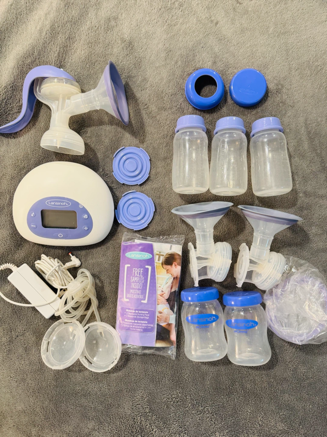 Lansinoh Double Electric Breast Pump with Bottles