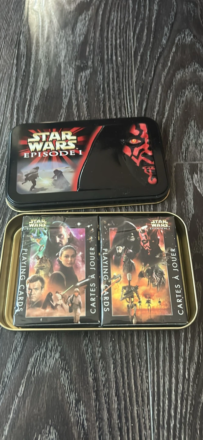 Star Wars Episode I  Collector Tin with 2 Decks of Playing Cards