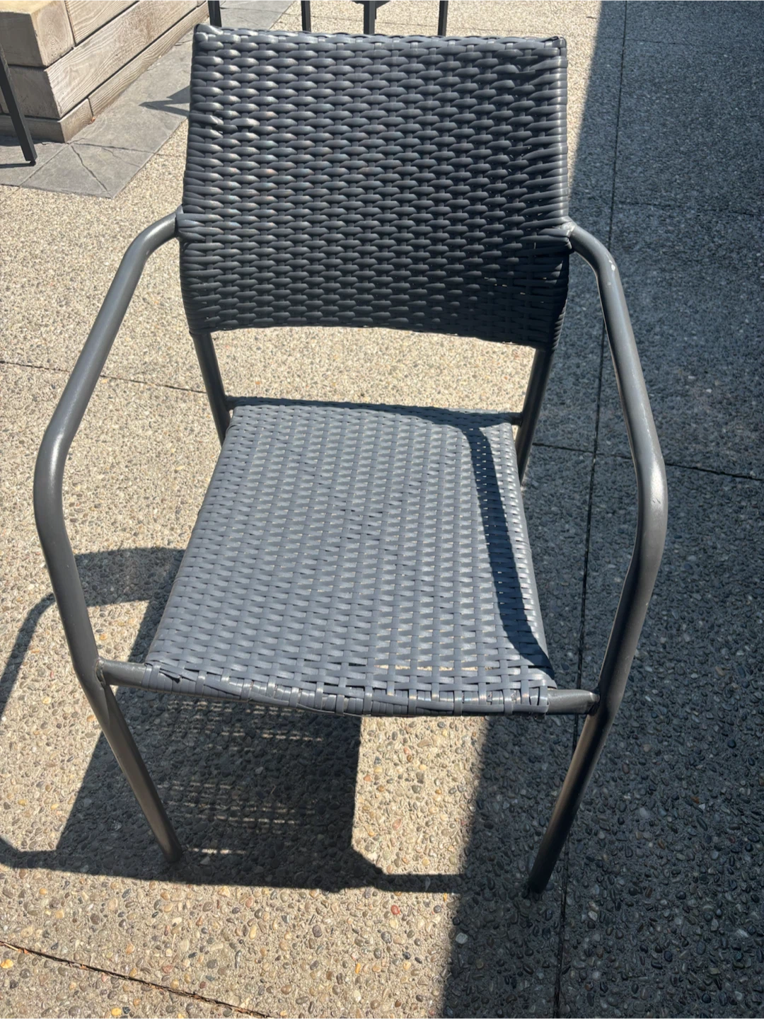 Grey Wicker Outdoor Chair