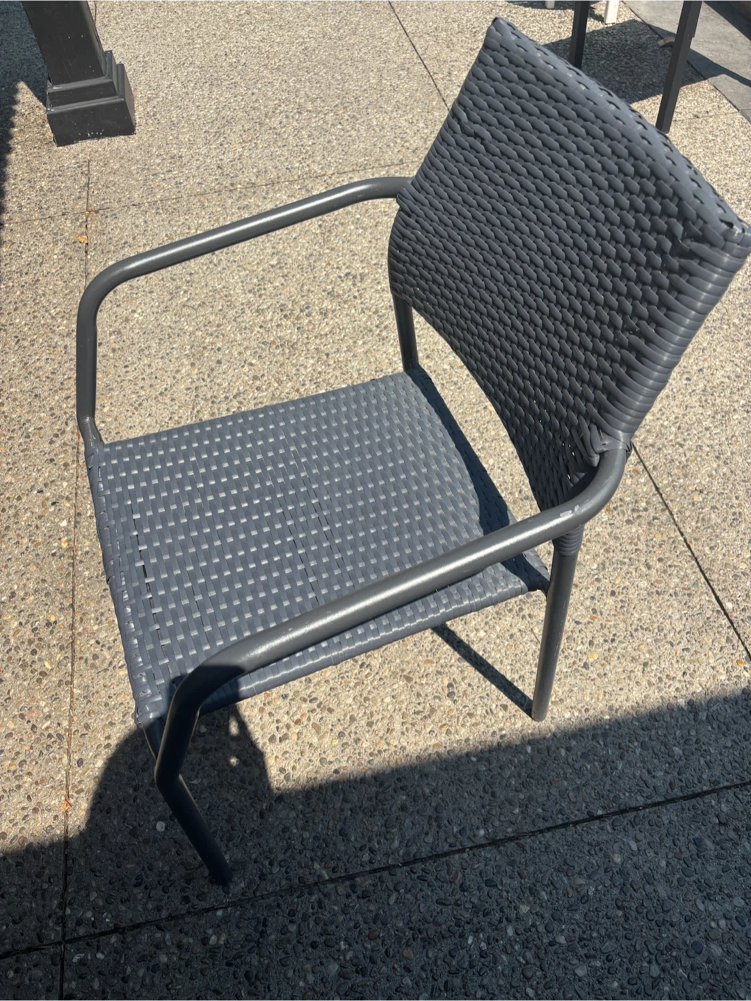 Grey Wicker Outdoor Chair - photo 2