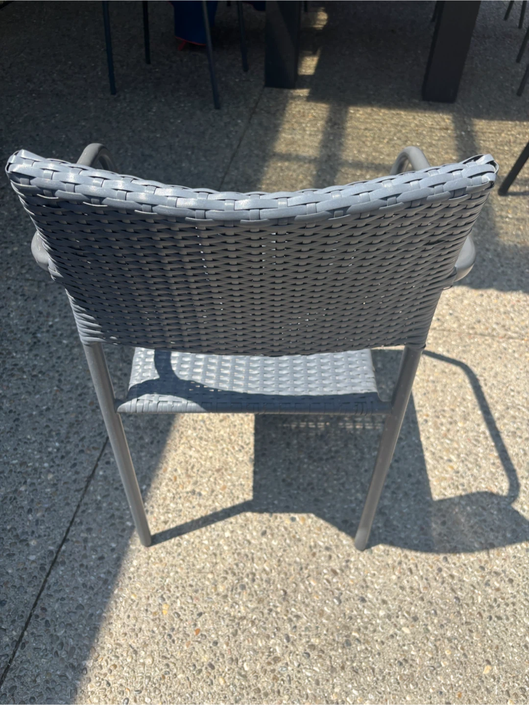 Grey Wicker Outdoor Chair - photo 3
