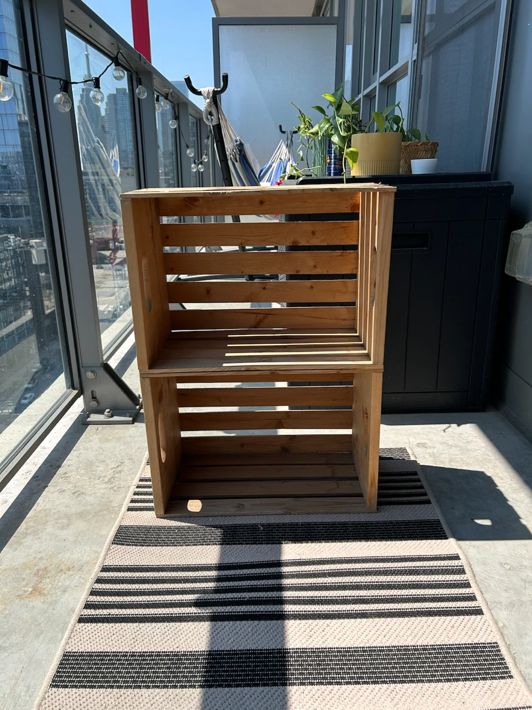 Wooden Crate Storage Unit