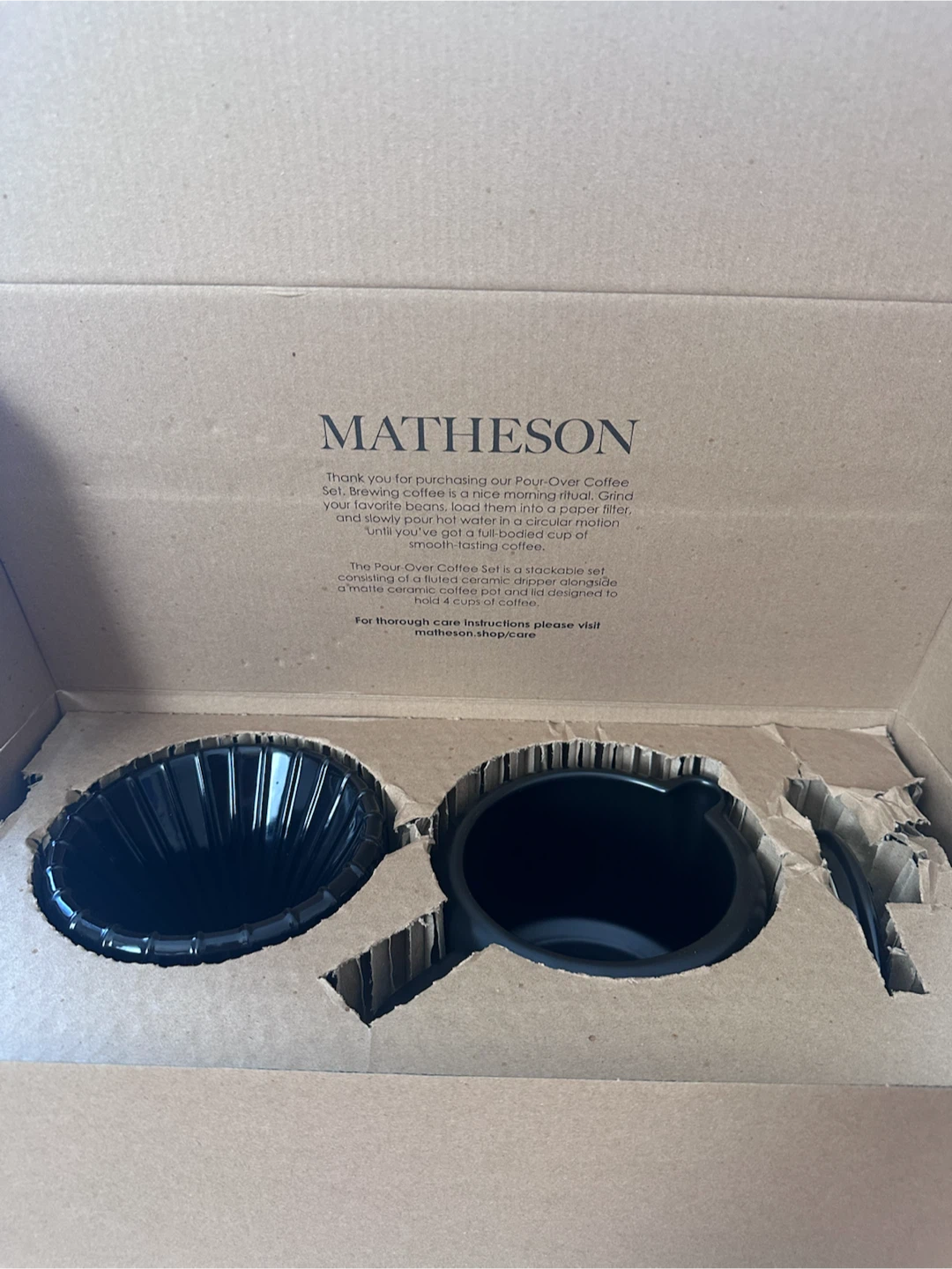 Matheson Pour Over Coffee Set with Creamer - photo 2