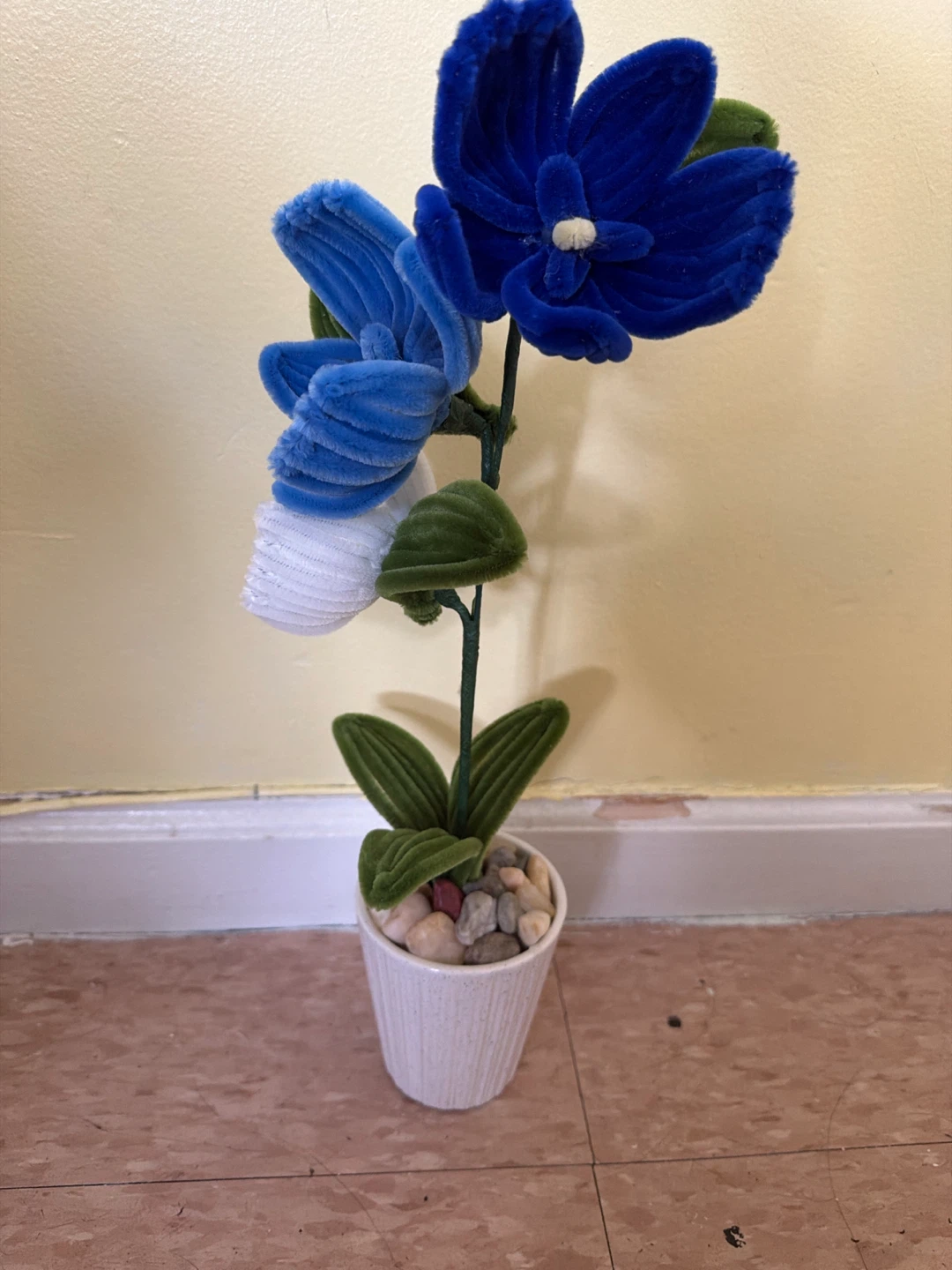 Artificial Blue Orchid Plant in Pot - photo 3