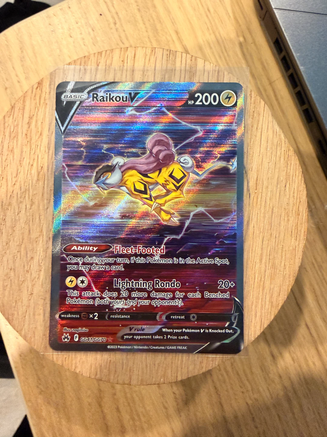 Pokémon TCG Raikou V GG41/GG70 Card