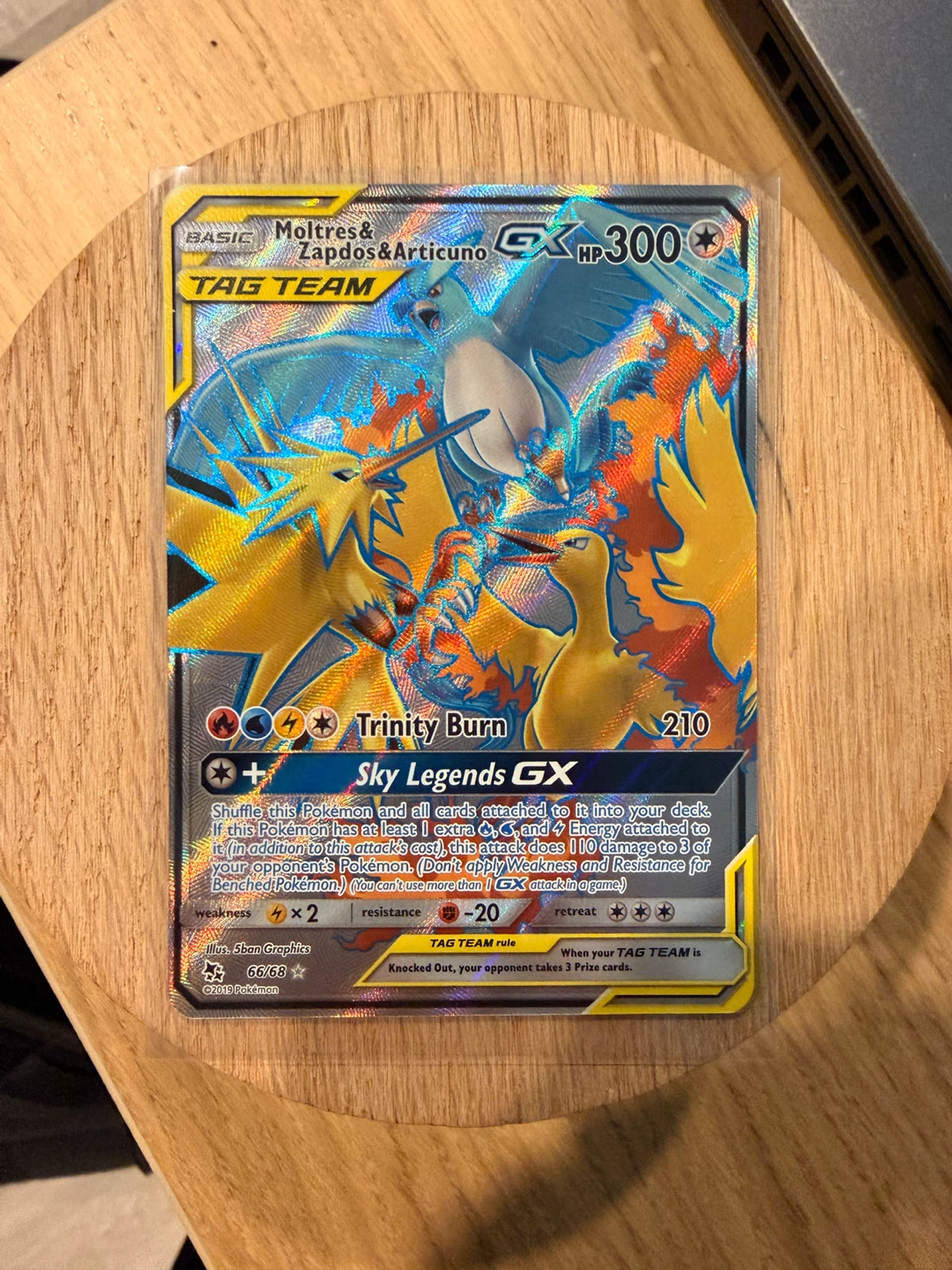Moltres & Zapdos & Articuno GX TAG TEAM Pokémon Card 66/68