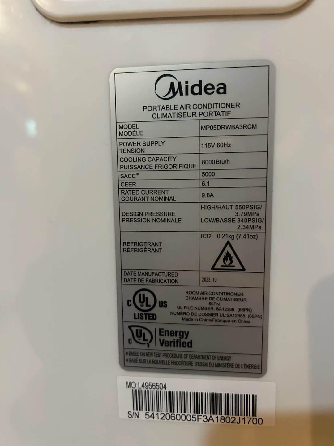 Midea Portable Air Conditioner - photo 4