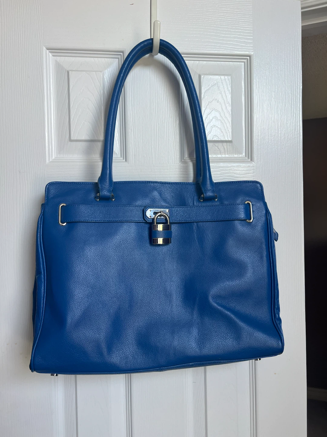 Danier Blue Leather laptop Bag