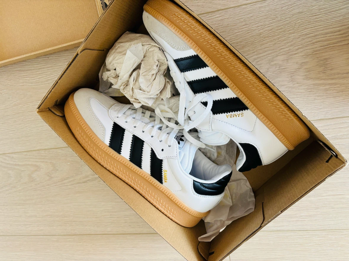 Adidas Samba XLG Shoes - White/Black - Size 7