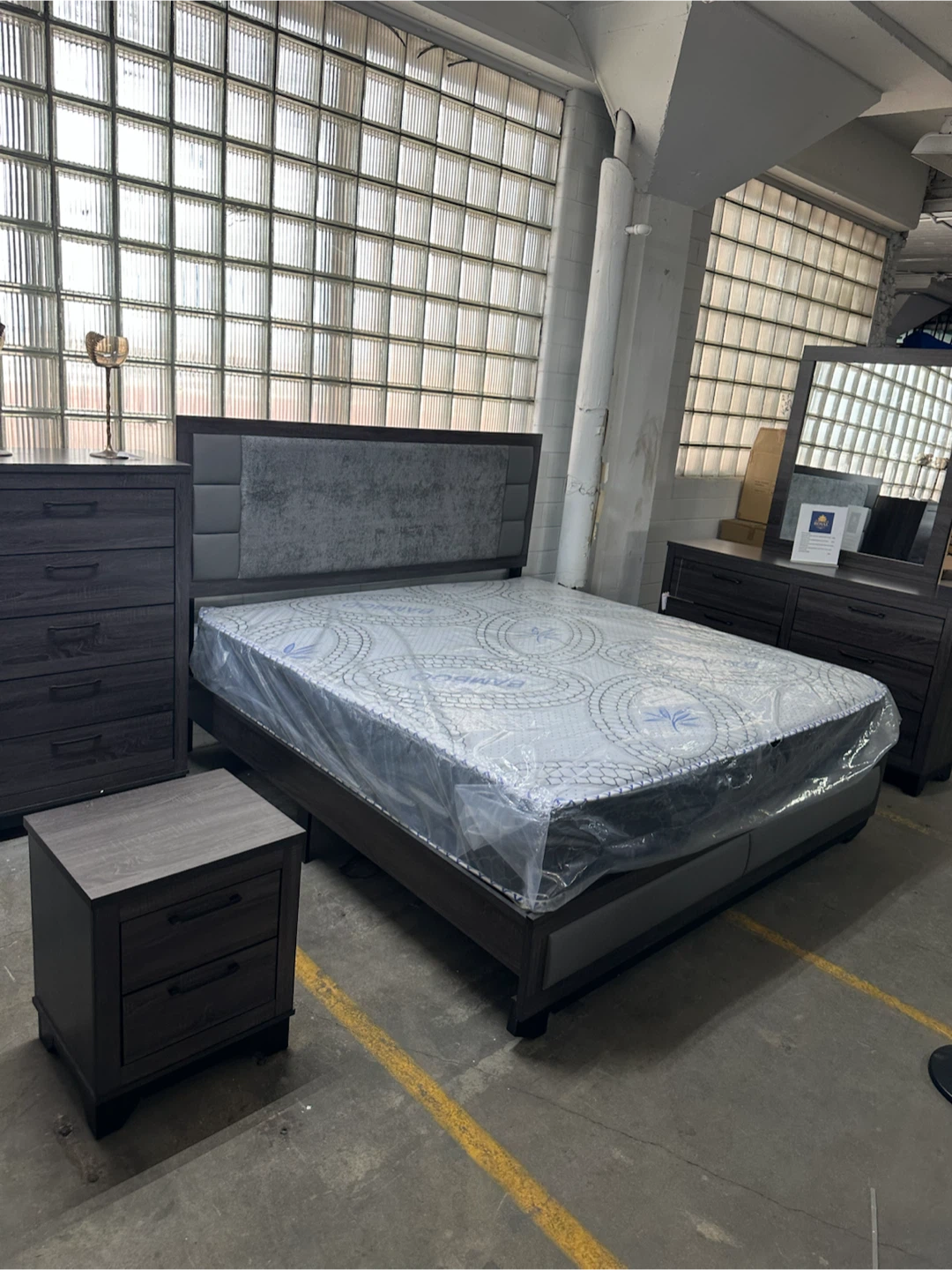 Royal Bedroom Set - Dresser, Mirror, Bed Frame, nightstand