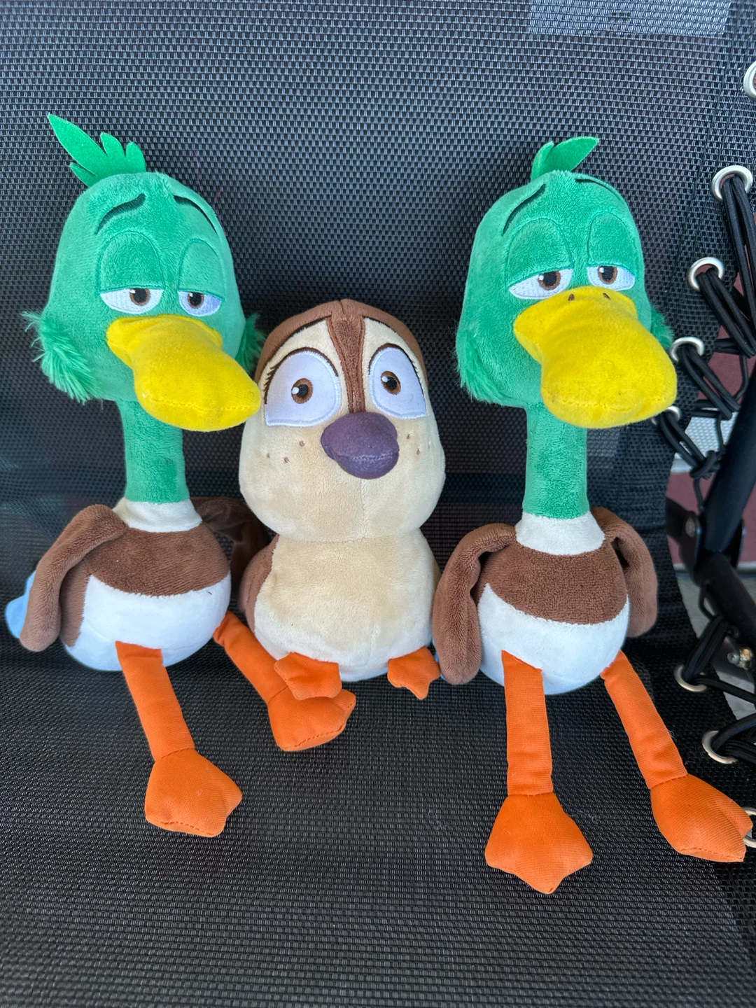 Set of 3 Plush Toys: 2 Ducks and 1 Chipmunk
