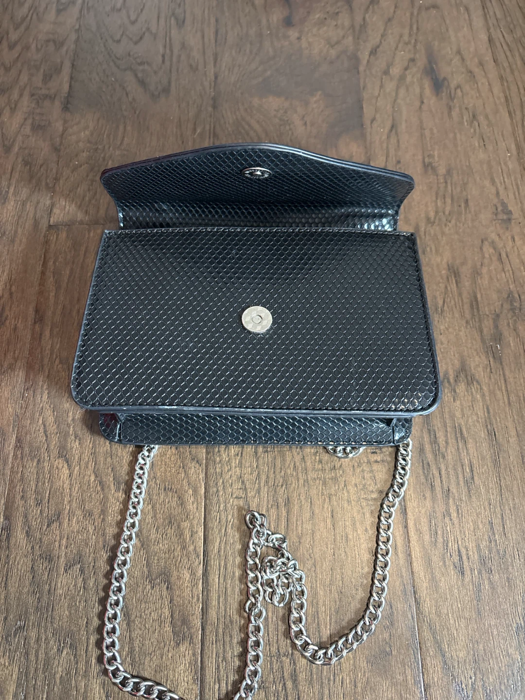Black Snake Embellished Clutch Purse with Chain Strap - photo 3