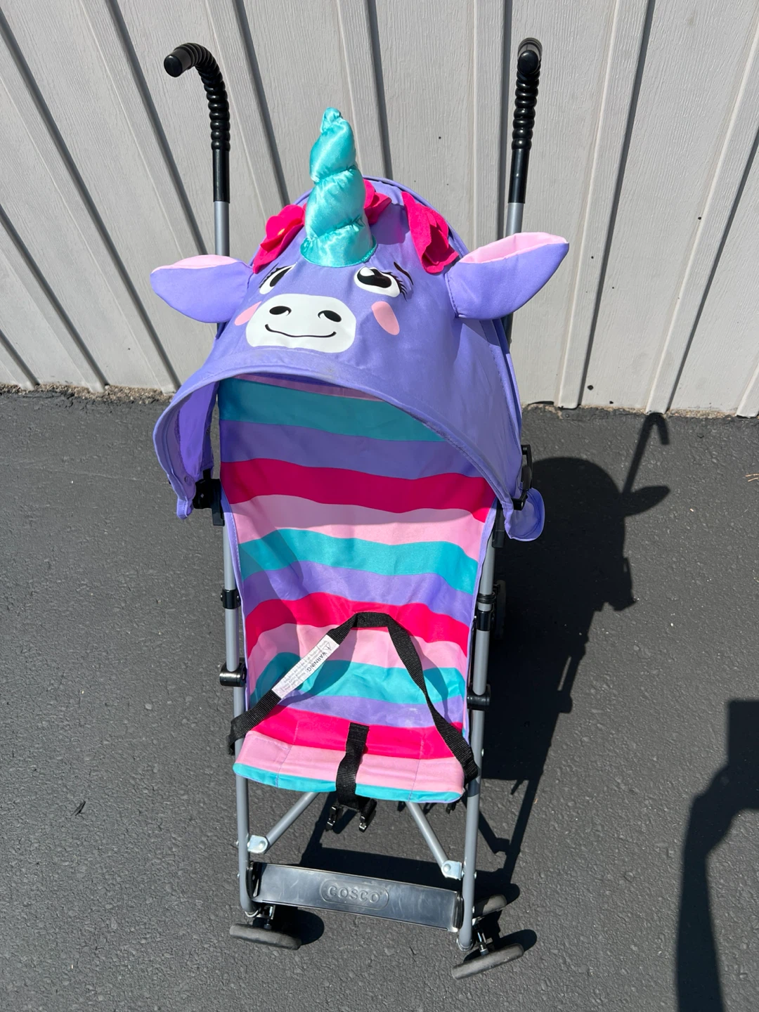 Kids Unicorn Umbrella Stroller