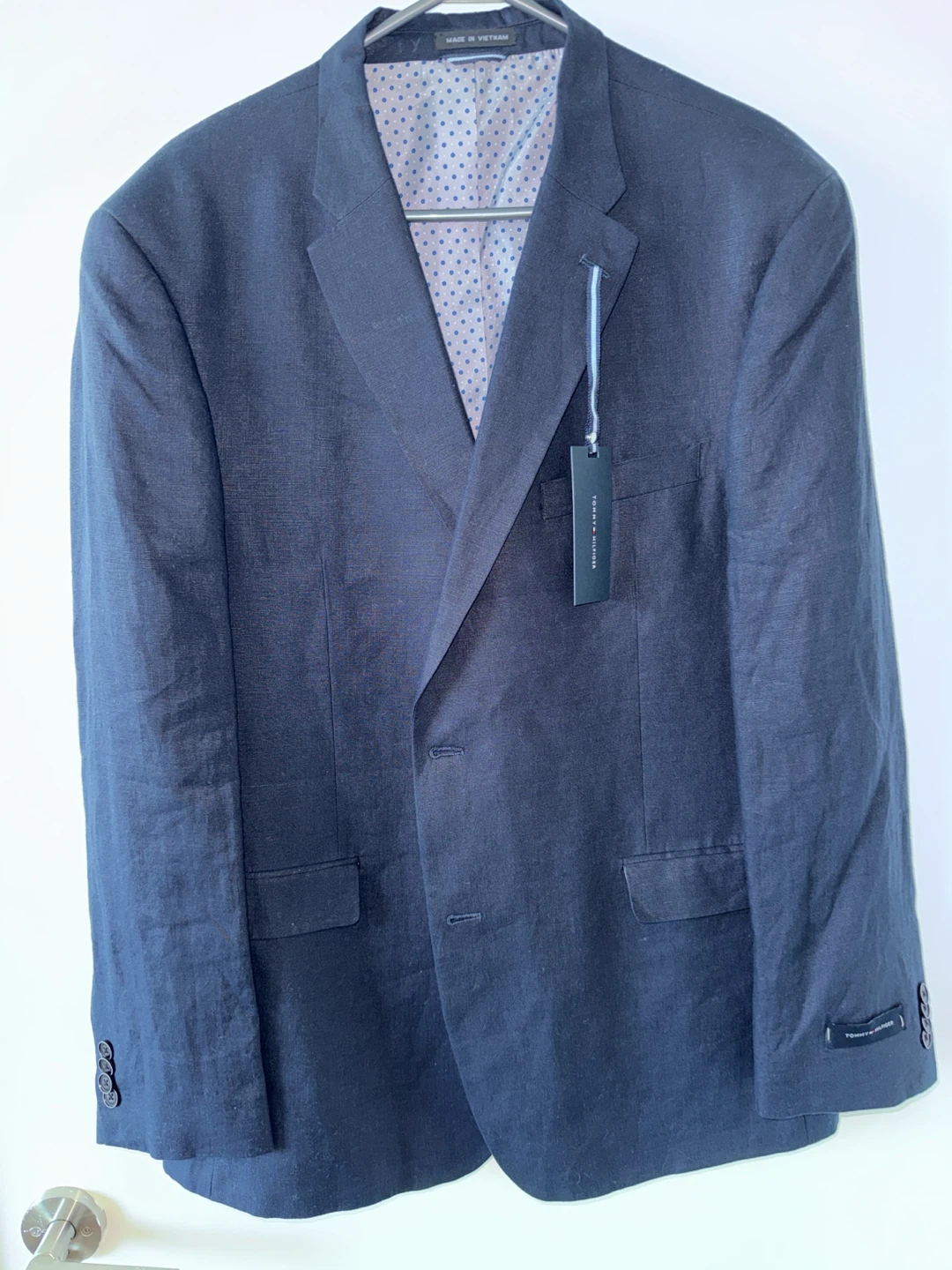 NEW Tommy Hilfiger Navy Linen Blazer