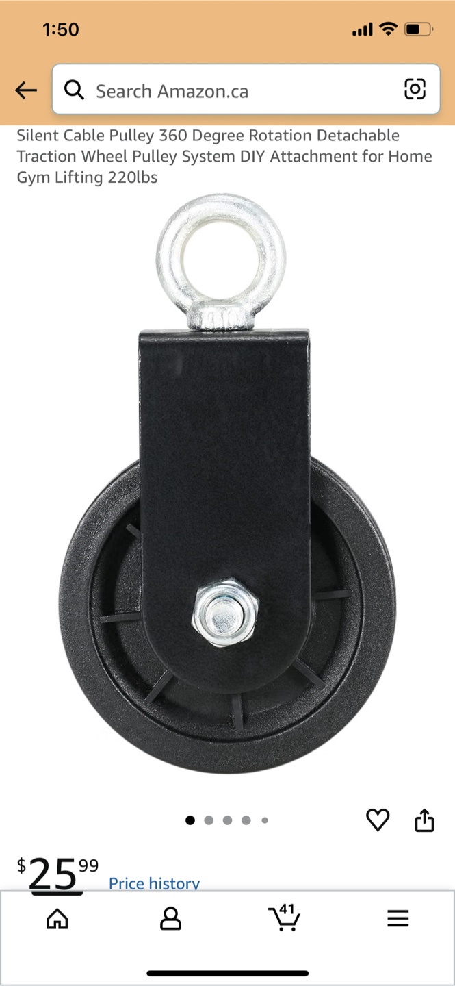Silent Cable Pulley 360 Degree Rotation Detachable