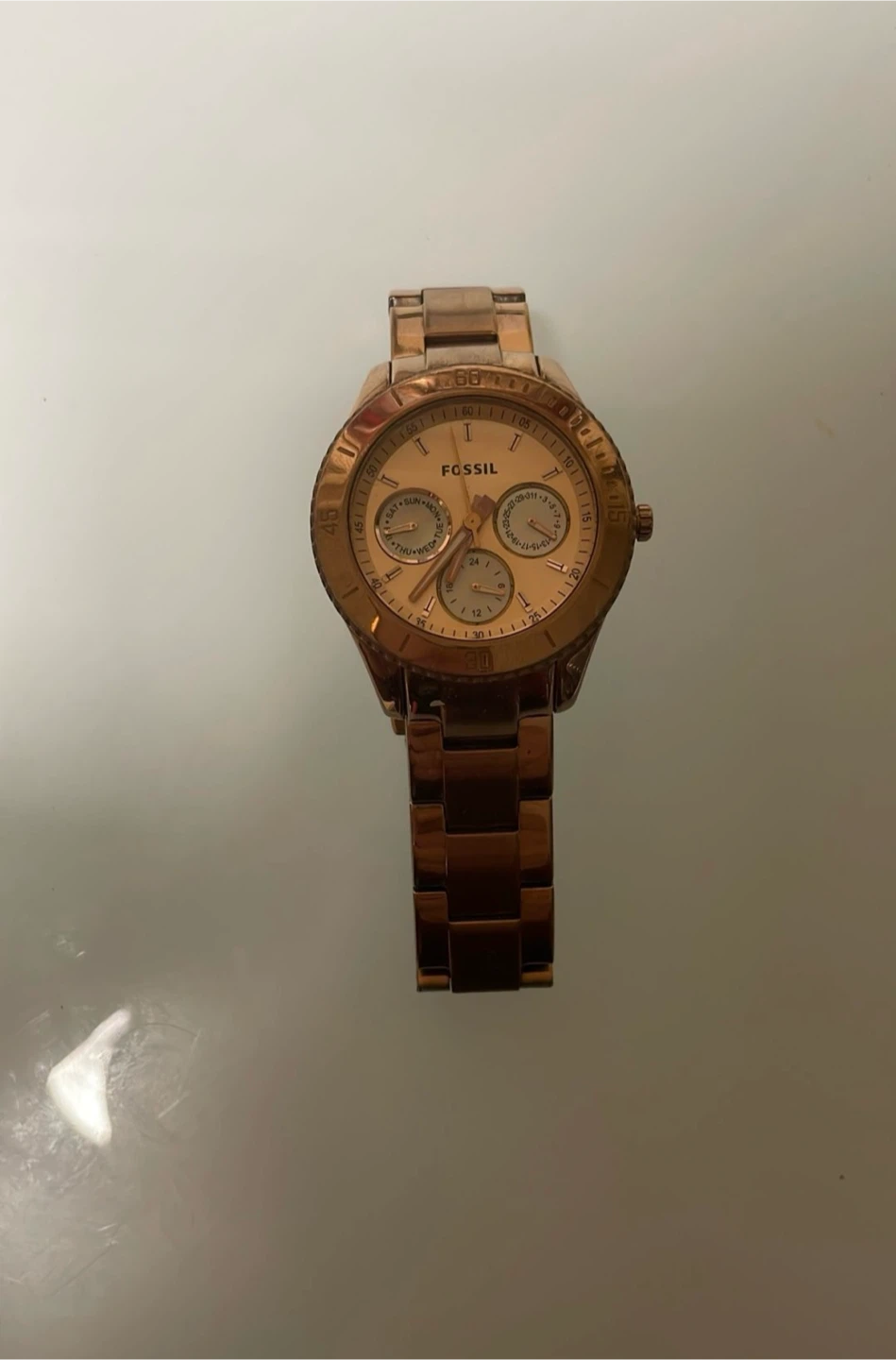Rose Gold Fossil Watch