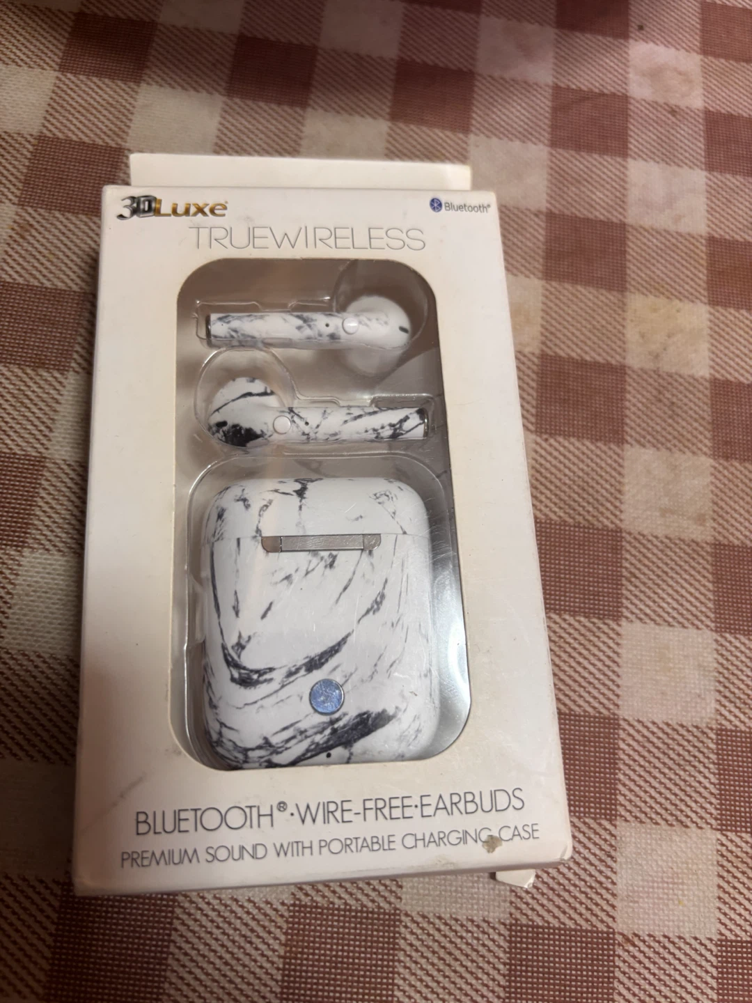 3DLuxe True Wireless Bluetooth Earbuds Marble