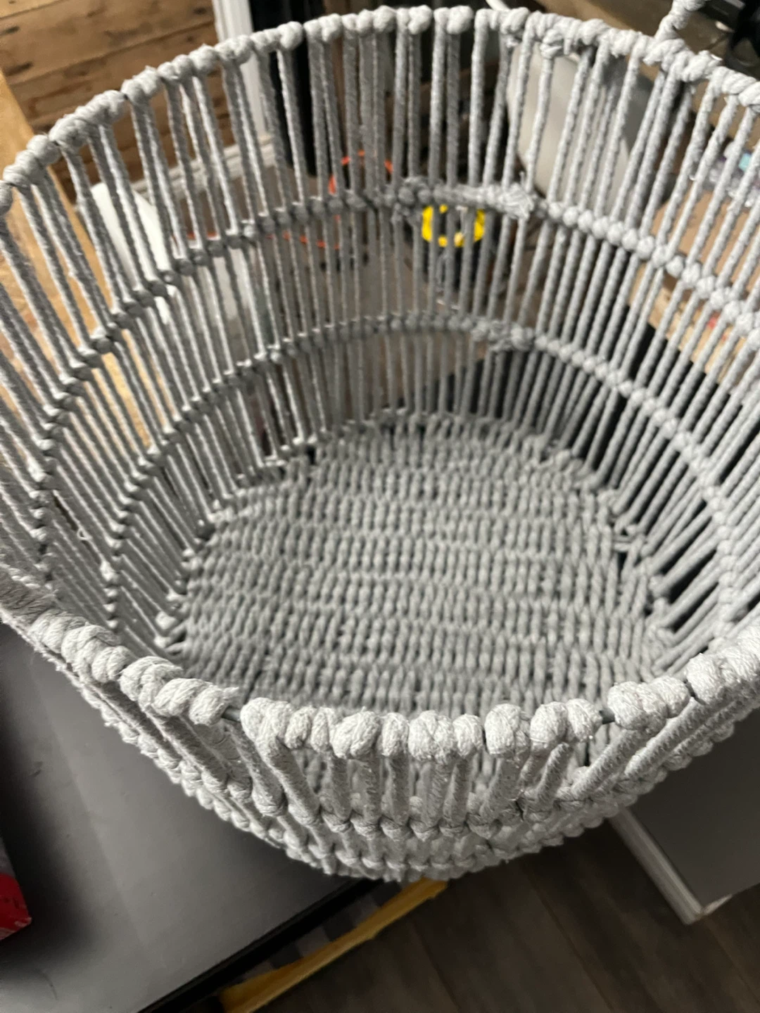 Grey Rope Storage Basket with Handles - photo 2