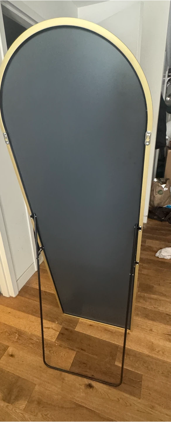 63x20 Arch Floor Mirror with Gold Frame - photo 2