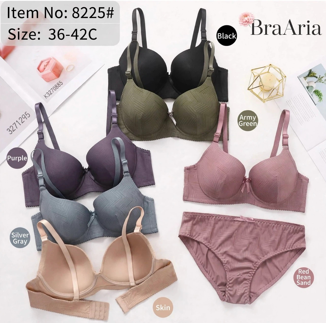 BraAria Women's Bra and Panty Set Item 8225