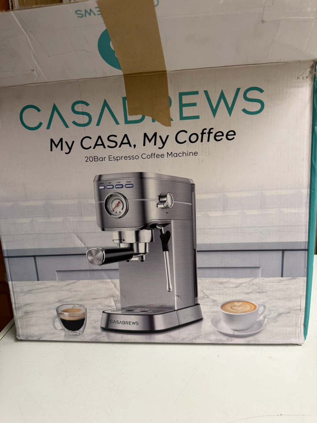 Casabrews 20Bar Espresso Coffee Machine - Silver - photo 2