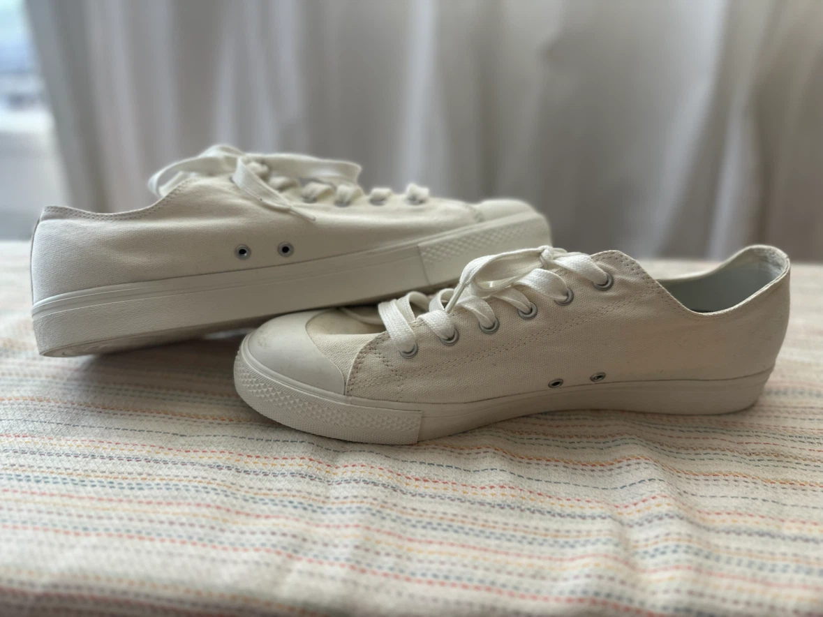 White Canvas Low-Top Sneakers - unisex - photo 4