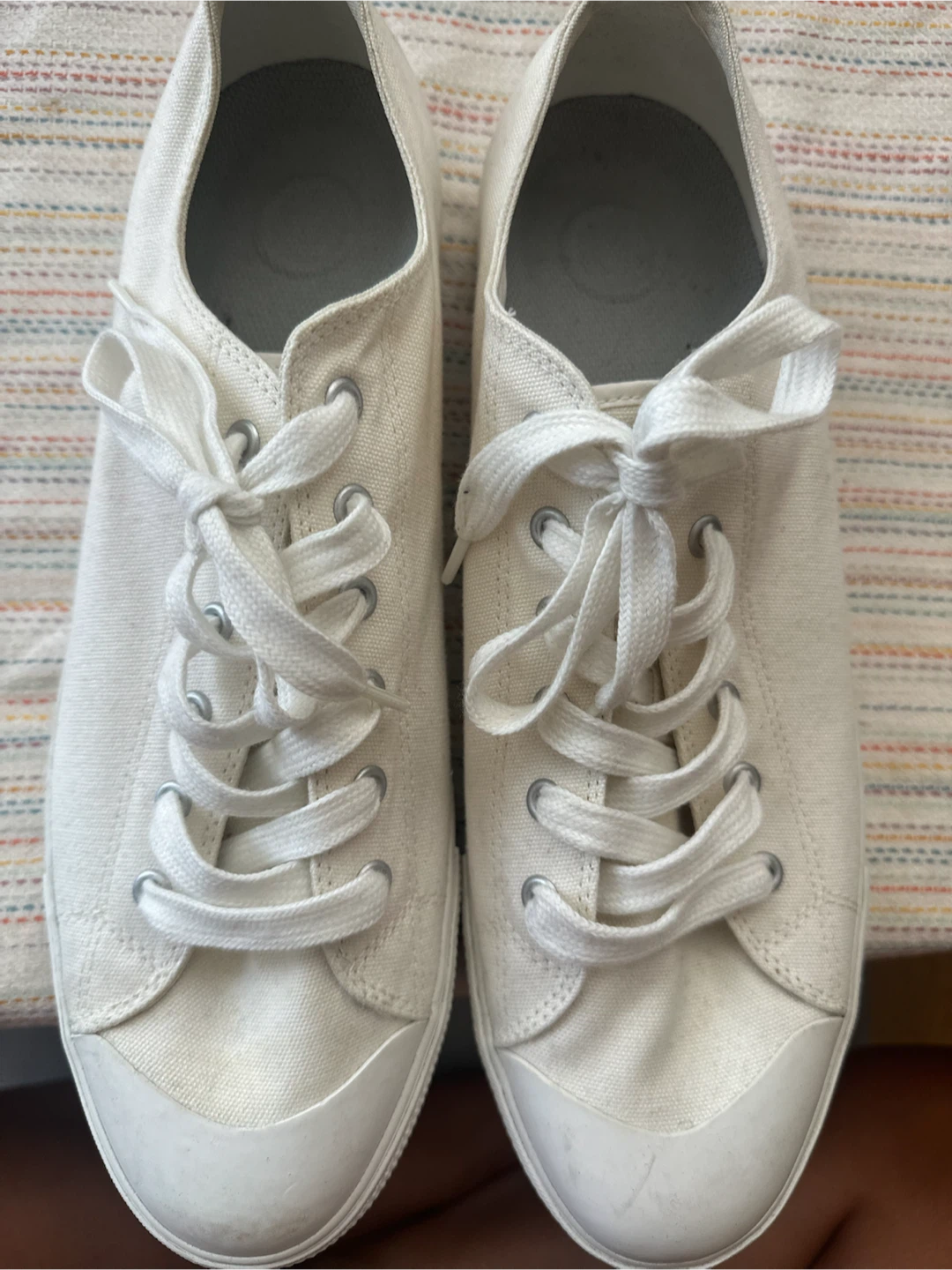 White Canvas Low-Top Sneakers - unisex - photo 5