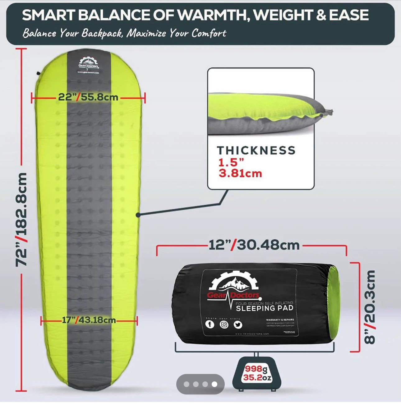 Gear Doctors Four Season Self-Inflating Sleeping Pad - photo 2