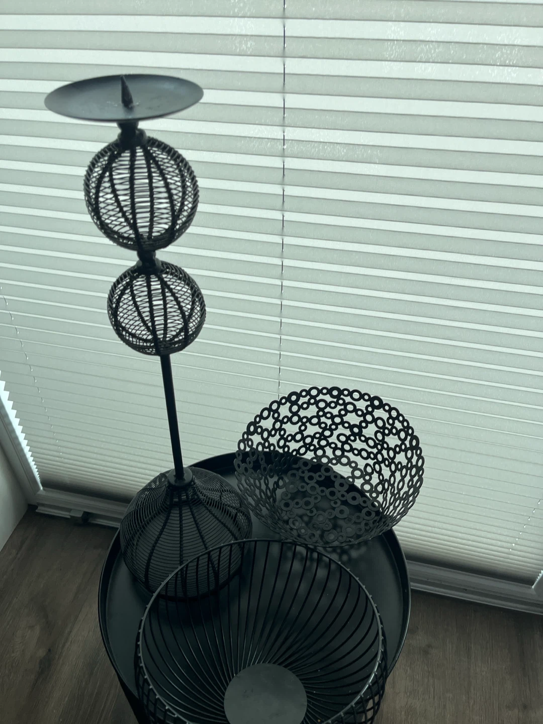 3 BLACK METAL DECOR PCS. $10 for ALL
