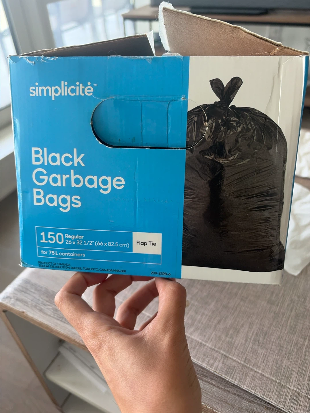 Simplicite Black Garbage Bags - Regular