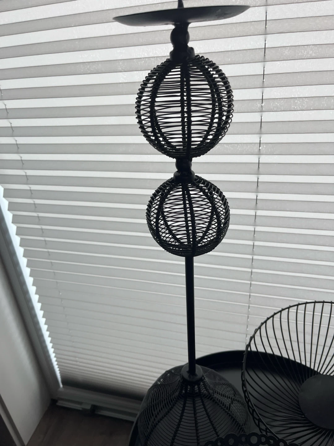 3 BLACK METAL DECOR PCS. $10 for ALL - photo 3