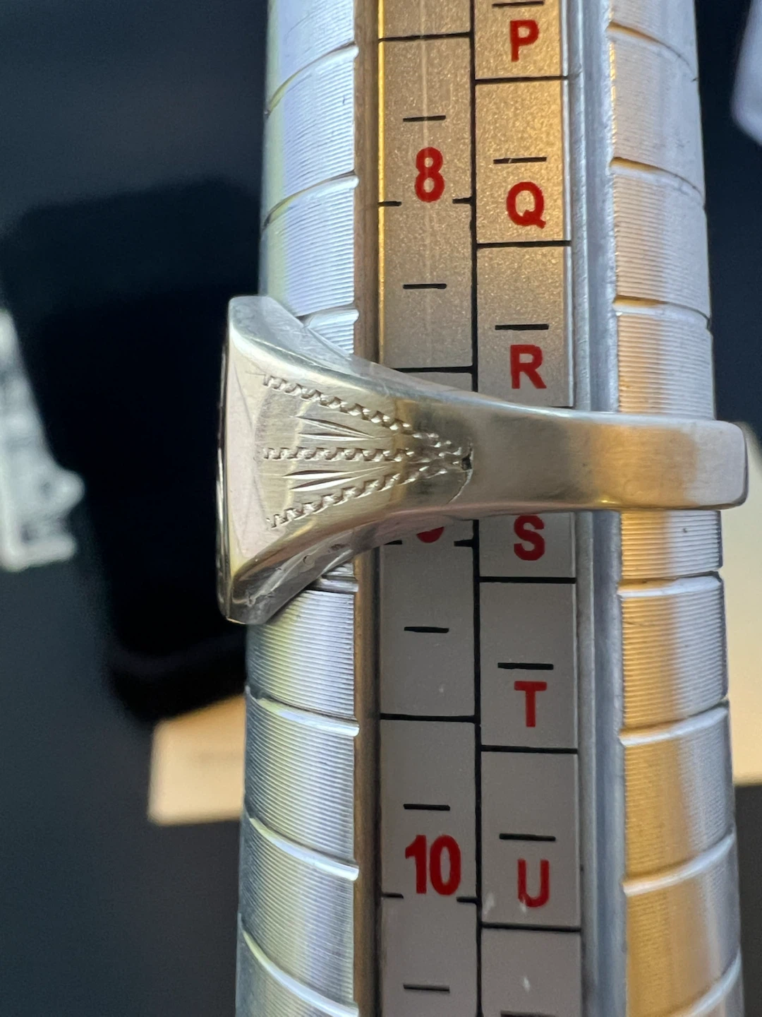 Vintage 10K Gold & Sterling Monogram Signet Ring - photo 3