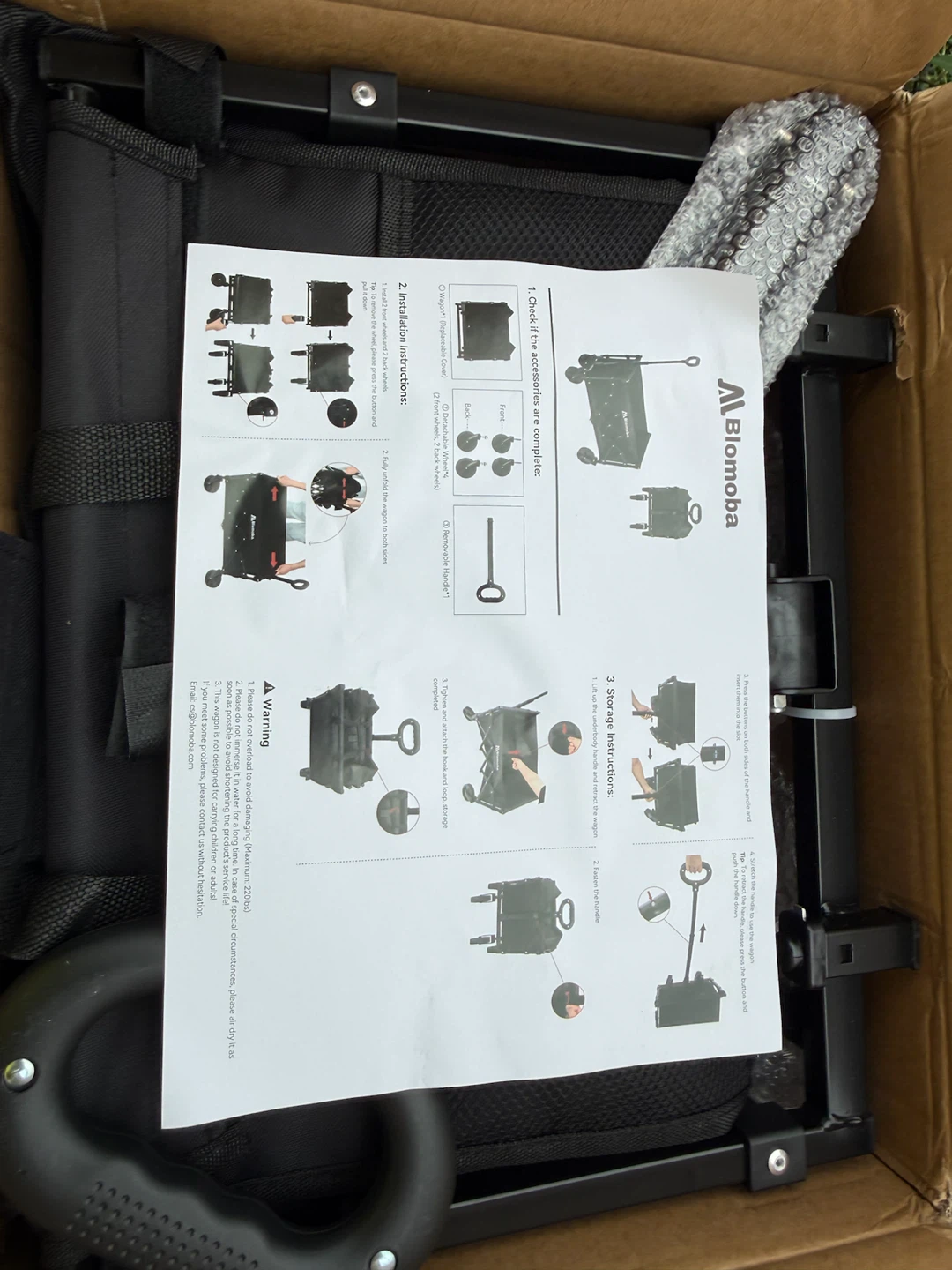 Blomoba Folding Wagon Cart 220LBS - photo 3