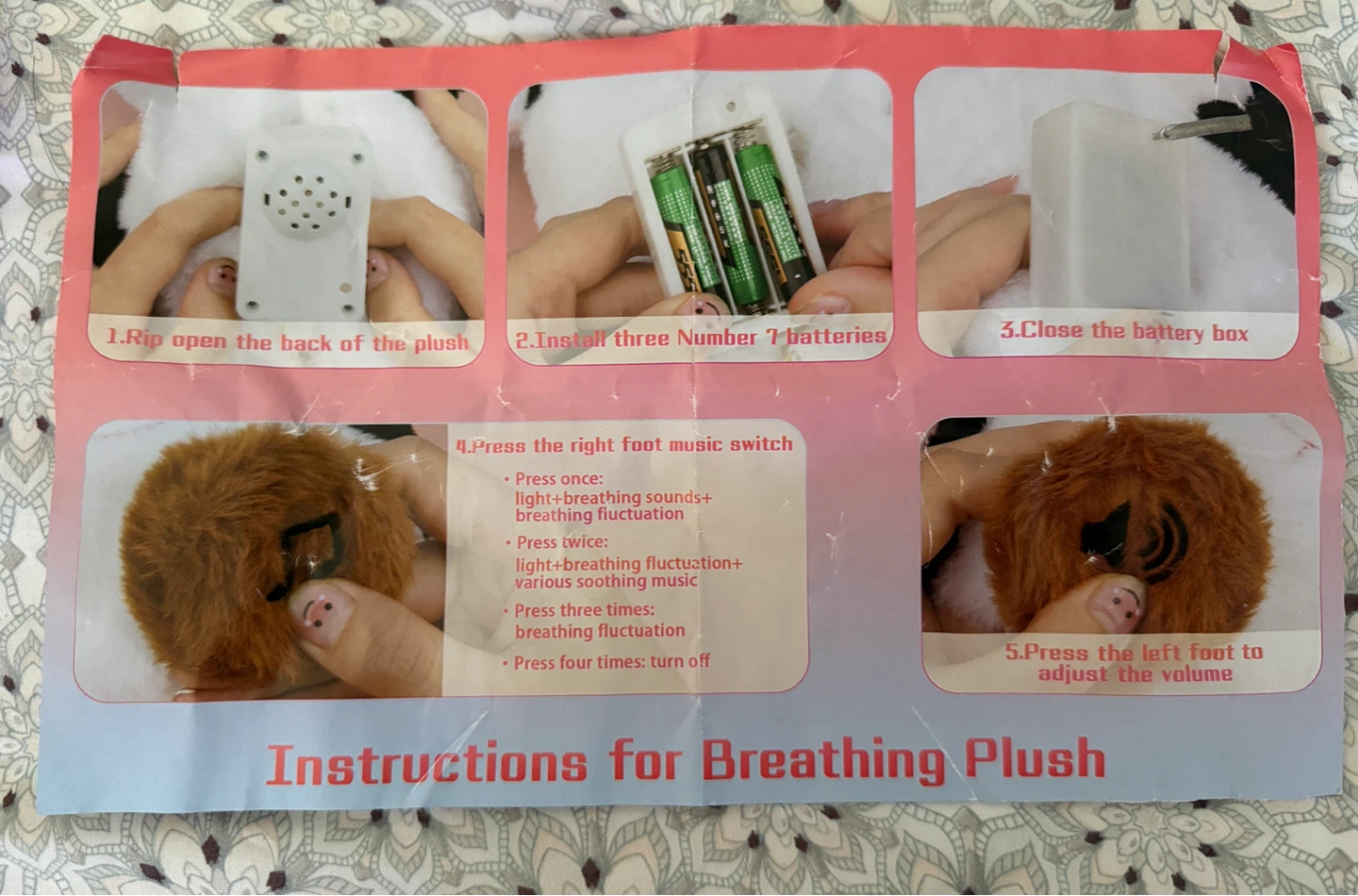 Prewplam brand breathing stuffed dog plush toy - photo 2