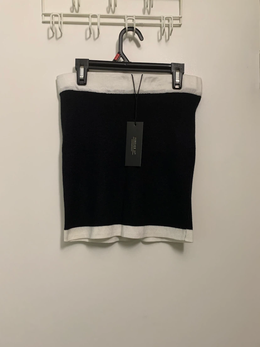 Forever 21 Black & White Tube Top