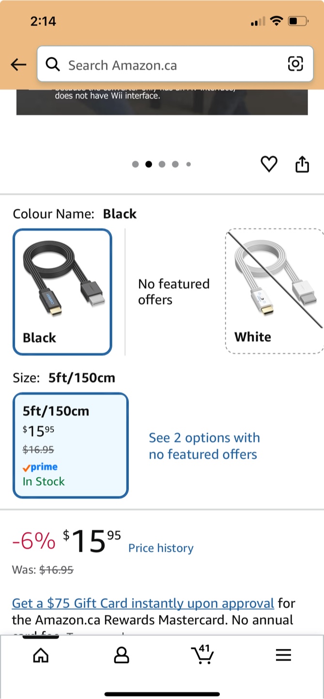 CAMWAY Wii to HDMI Converter Cable - 5ft - photo 2