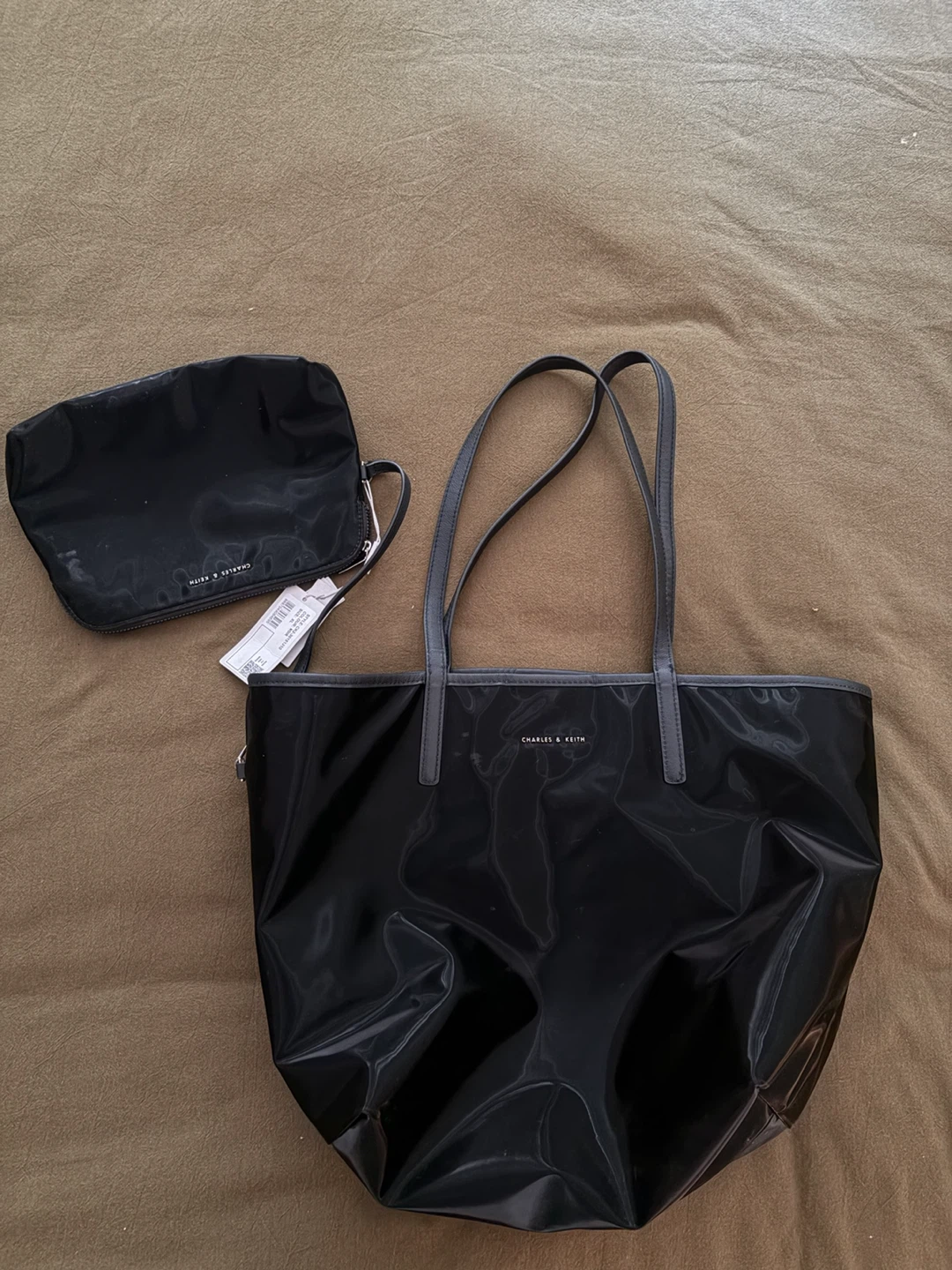 Charles & Keith Black Bag with Pouch - photo 2