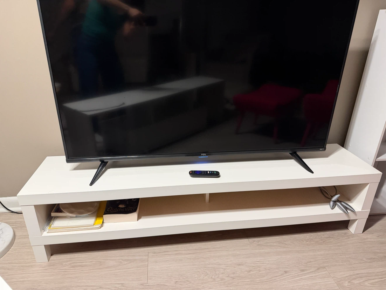 TV stand - like new, white - photo 4