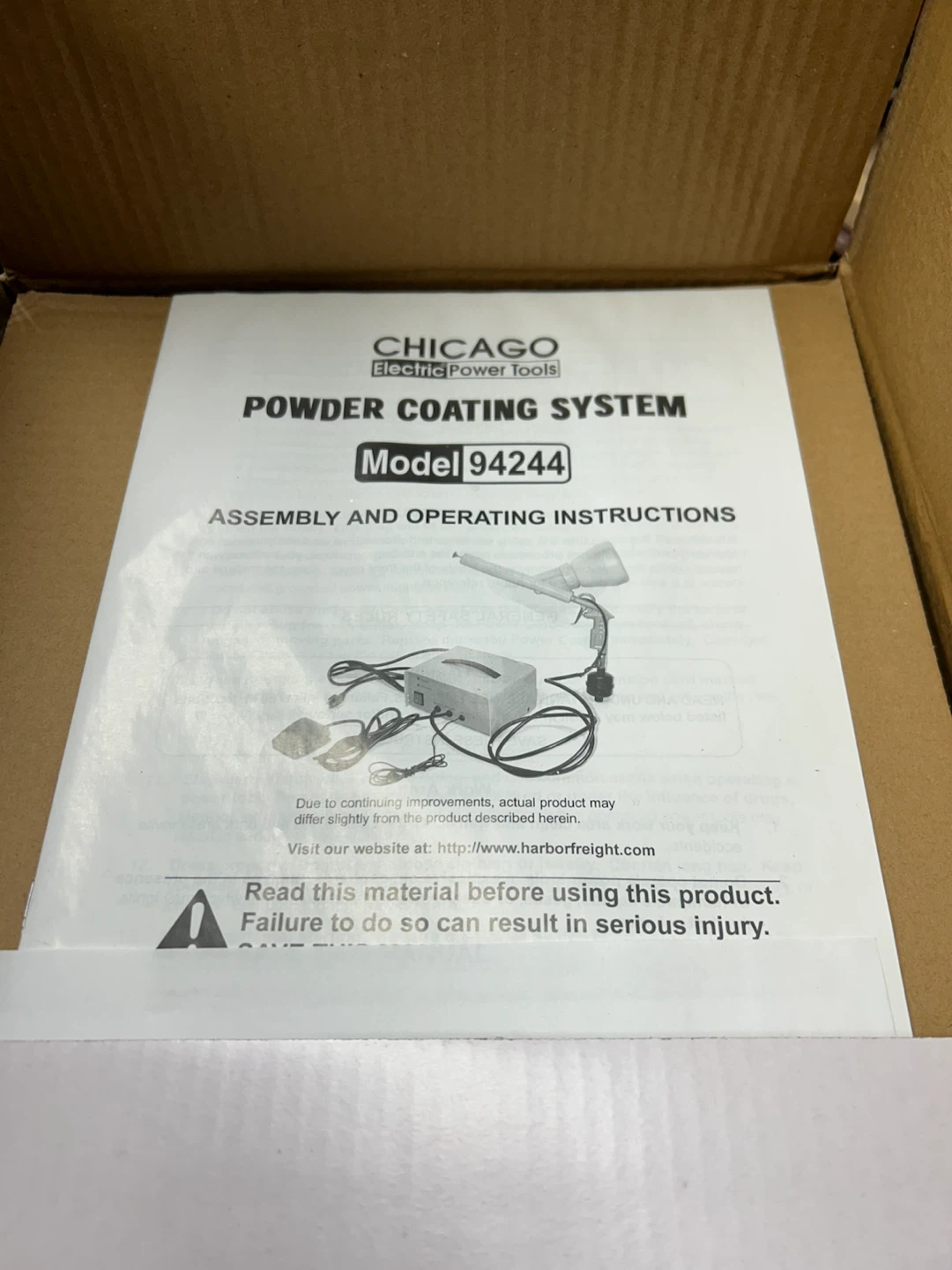 Central Machinery Powder Coating System Model 94244 - photo 2