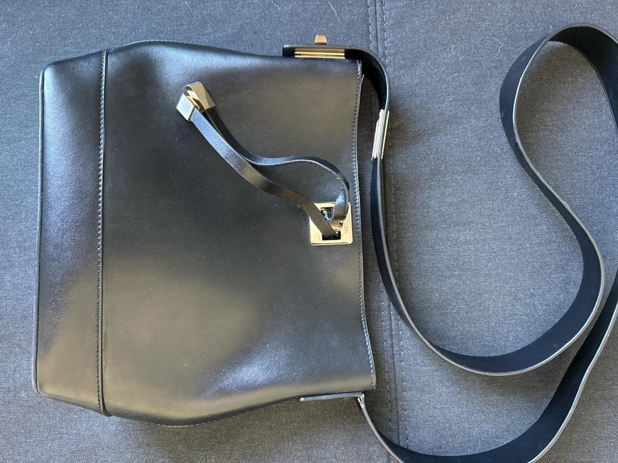 Black Leather Shoulder Bag