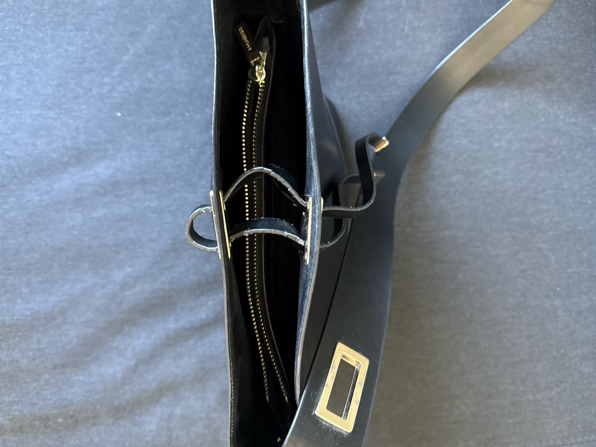 Black Leather Shoulder Bag - photo 3