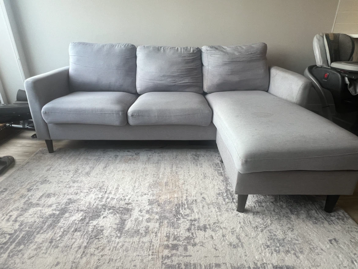 Light Gray Sectional Sofa - photo 2