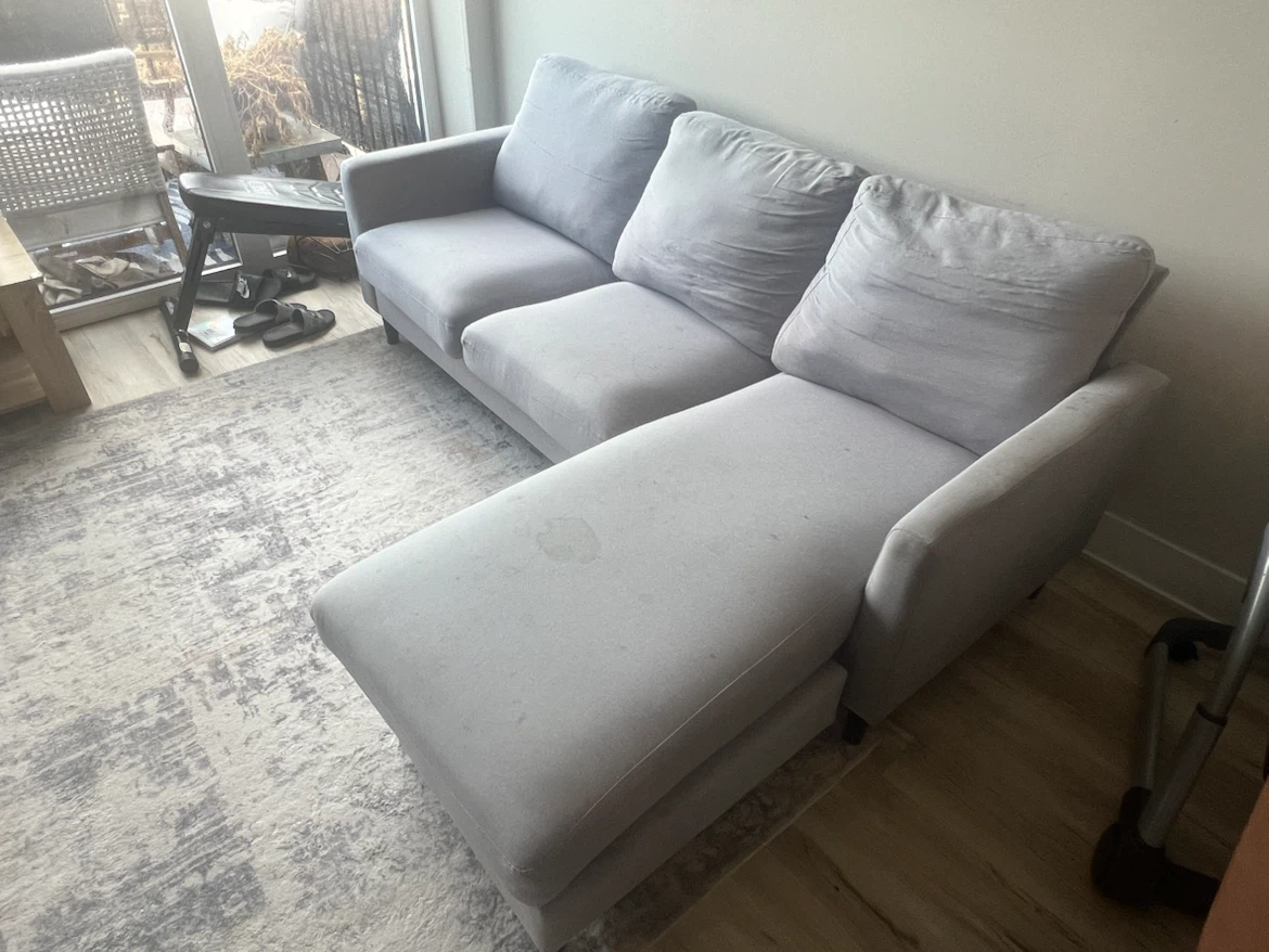 Light Gray Sectional Sofa - photo 4