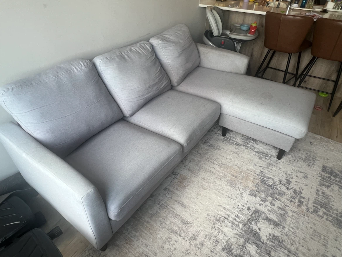 Light Gray Sectional Sofa - photo 5