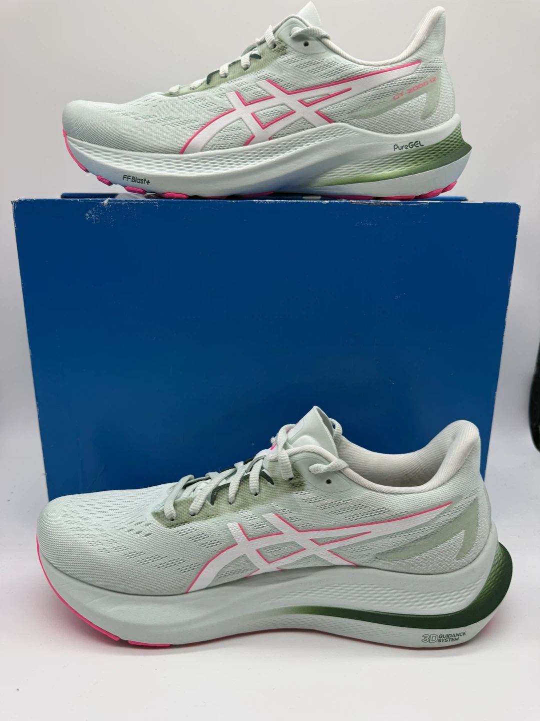Asics GT-2000 12 Pure Aqua/White Women’s Running Shoes Sz US 10